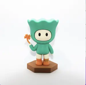 Bonito de desenhos animados personalizado, figura de decoração de mesa da empresa mascote flor 2d/3d usb