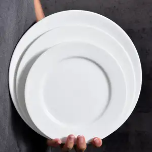 Best dinnerware sets cheap bulk dishes porcelain appetizer white dinner ceramic wedding plates for restaurant