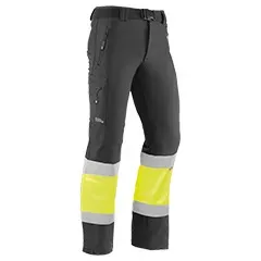 Pantaloni da lavoro - HV984B S Snow - Colore: Nero - Strisce riflettenti. Chiusura con zip frontale e bottoni a pressione. - Product Image 2