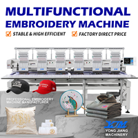 Machine à broder industrielle haute précision YJ1206-LM, système Dahao, 12 aiguilles, 6 têtes, prix compétitif