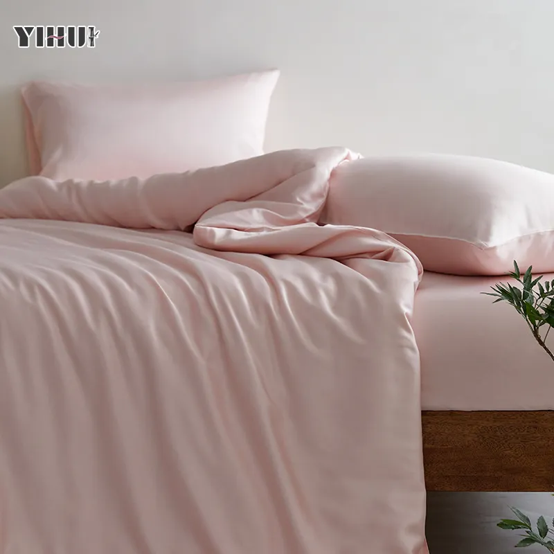 Conjunto de cama de bambu lençóis de bambu fronha de bambu luxuoso macio por atacado produtos de cama quente na Amazon 2024 novo conjunto de cama