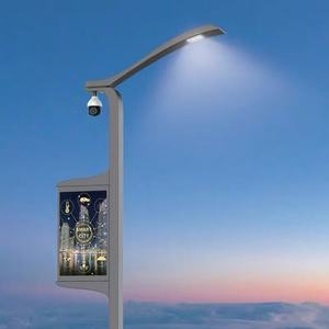 Lampu Led Jalan tongkat pintar multifungsi kedap air luar ruangan dengan Sensor pengisi daya kamera WIFI SOS dll tiang jalan pintar - Product Image 1