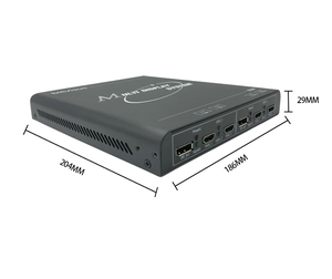 Pemisah Multi Monitor, layar LCD besar 8K60 Splitter 2-in 4-keluar Pixel-to-pixel 2x2 Multi-Screen Expander untuk belanja Mall - Product Image 4
