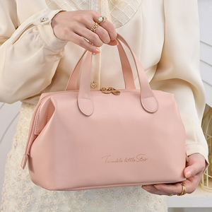 Bolsa de almacenamiento francesa de mano de cuero PU nueva belleza de moda de gran capacidad portátil cuidado de la piel <span class=keywords><strong>maquillaje</strong></span> y bolsa de inodoro - Product Image 3