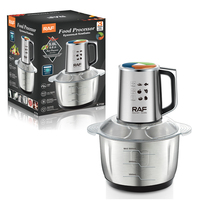 Robot culinaire RAF Kitchen Fufu Machine R.7725 600W 5.0L avec bol en acier et thermostat de mélange à 360 degrés pour la préparation quotidienne des ingrédients