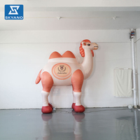 Modèle d'animal gonflable personnalisé en forme de chameau de dessin animé pour la décoration publicitaire d'événements, d'expositions, de parcs à thème et de tourisme en plein air dans le désert