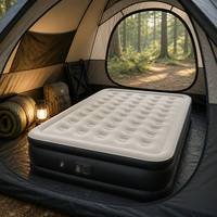 Matelas Gonflable Automatique Haut de Gamme avec Pompe Intégrée pour Camping, Randonnée et Hôtels – Taille Queen, en PVC Floqué