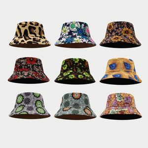 Bohemian New Print Bucket <b>Hat</b> Diamond Double Sided Fisherman <b>Hat</b> Reversible - Product Image 2