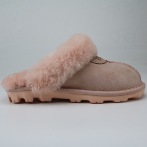 Mocassins en daim doublés de fourrure, type pantoufles - Product Image 5
