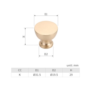 <strong>Black</strong> Single Hole <strong>Knob</strong> European Cabinet Wardrobe Zinc Alloy <strong>Door</strong> Handle <strong>Knobs</strong> 1296 - Product Image 2