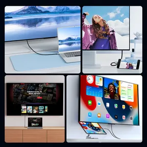<span class=keywords><strong>Cable</strong></span> <span class=keywords><strong>Adaptador</strong></span> JEYI Tipo-C <span class=keywords><strong>a</strong></span> Tipo-C en Ángulo Recto, 4K 60Hz TPE HDTV para <span class=keywords><strong>iPhone</strong></span> 16/15 Series, MacBook Pro, Air, iPad, iMac, Dell XPS OEM - Product Image 6