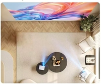 Projecteur LCD LED portable 1080P avec système d'exploitation Android 10, compatible 3D, pour usage professionnel et scolaire / Wi-Fi activé