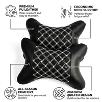 Appuie-têtes de voiture, coussins de nuque, coussins intérieurs quatre saisons, accessoires de voiture en PU, soutien latéral pour le cou et la nuque