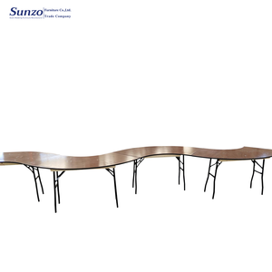 6FT bằng gỗ gấp đám cưới Serpentine tiệc arsh bảng - Product Image 5