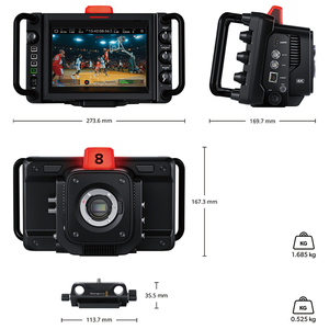 Caméscope numérique professionnel HFT <span class=keywords><strong>Blackmagic</strong></span> Studio <span class=keywords><strong>Camera</strong></span> 4K Pro G2 avec écran 7 pouces et corps en alliage de magnésium – Vente en gros - Product Image 6