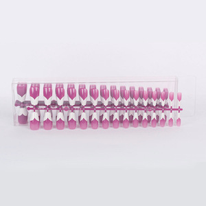 30 piezas personalizadas de <span class=keywords><strong>uñas</strong></span> usables con borde blanco en forma de corazón francés <span class=keywords><strong>Uñas</strong></span> artificiales medianas brillantes en forma de ballet - Product Image 6
