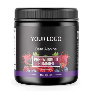 Integratori in Gommose a Marchio Privato per Adulti, Senza Zucchero, con L-Teanina, Erbe e Vitamina B12, per Aumentare l'Energia, Pre-Allenamento - Product Image 1