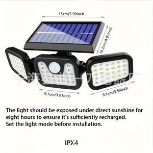 Moons Been Solar Garden <b>Light</b> SMD LEDs 3000K Warm White 270 Degree <b>Motion</b> <b>Sensor</b> Outdoor Waterproof Street Courtyard Lamp - Product Image 2