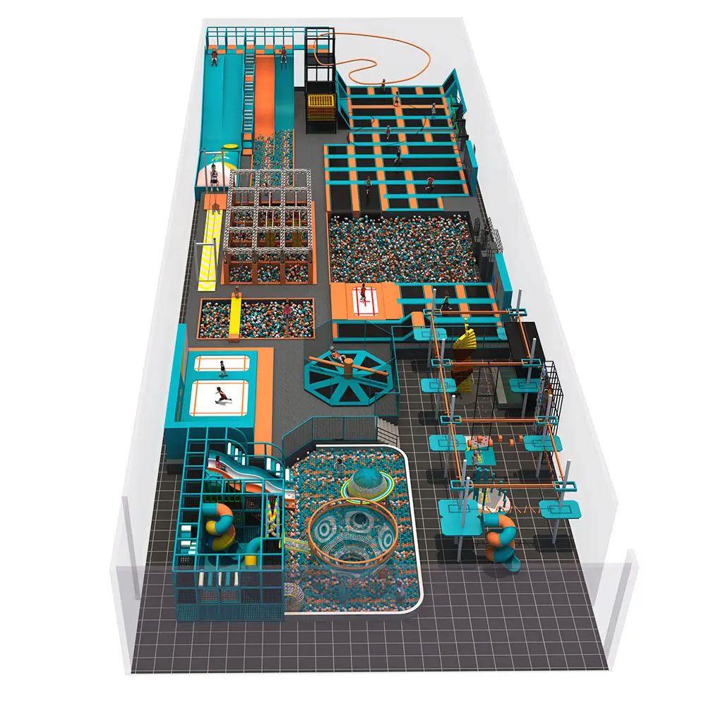 لعب الأطفال لينة مركز الترامبولين حديقة بارك المهنية في الأماكن المغلقة تجهيزات ملاعب أطفال مع كبير الكرة بركة في الداخل