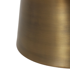 Tavolino da Caffè Rotondo con Piano in Agata e Base in Metallo, Tavolo Decorativo Moderno per Soggiorno e Arredamento Casa - Product Image 5