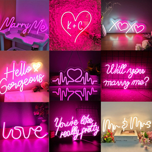 Enseigne au néon LED personnalisable à <span class=keywords><strong>livraison</strong></span> rapide, blanche, 'Joyeux anniversaire', pour mariages, boutiques, maisons, hôtels, taxis, voitures, bars, centres commerciaux, prise DC - Product Image 2