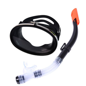 Masque de plongée avec verre trempé anti-buée, cadre en acier inoxydable pour la natation et la plongée avec tuba - Product Image 3