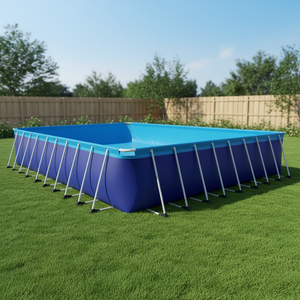 <span class=keywords><strong>Piscina</strong></span> <span class=keywords><strong>Rectangular</strong></span> Desmontable y Plegable Fácil de Instalar con Marco y Filtro Configurables para Jardín Familiar - Product Image 4