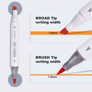 Factory Wholesale DAM3600B Double Headed Alcohol Oily Art Marker <b>Pens</b> Set for Students Kids Painting <b>Color</b> Non Toxic - Product Image 5