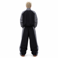 Ensemble de survêtement coupe-vent unisexe, veste à capuche et pantalon de jogging bicolore, streetwear, marque privée, OEM, ODM, en gros