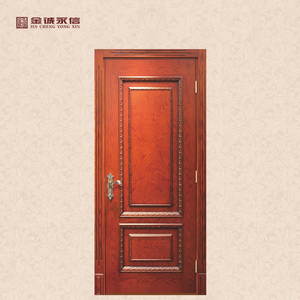 Porta Interna in Legno Massello Preassemblata Stile Classico Cinese e Lusso Americano con Pannello <span class=keywords><strong>a</strong></span> Rilievo per Case - Product Image 3