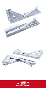 Étagère murale d'angle en forme de L Temax ZD11K, robuste, pliable, supports - Product Image 6