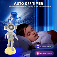 Nouveau projecteur d'étoiles astronaute amélioré, veilleuse avec télécommande, haut-parleur, lampe de plafond galaxie et nébuleuse, cadeau de Noël