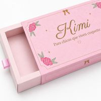 Boîte d'emballage personnalisée pour téléphone portable en papier kraft, type tiroir, en carton blanc