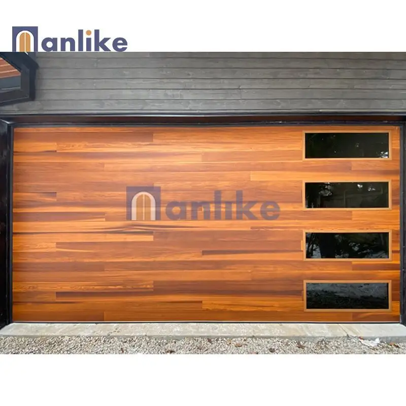 Anlike Traditionele Sectionele Kleine 8X7 9X8 10X8 Hout Eiken Beste Rijtuig Zijde Glijdende Houtnerf Garagedeur Te Koop