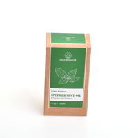 Boîte rectangulaire de papier kraft cosmétique d'huiles essentielles de 30ml avec logo personnalisé Boîtes de parfum Boîte d'emballage cosmétique de beauté