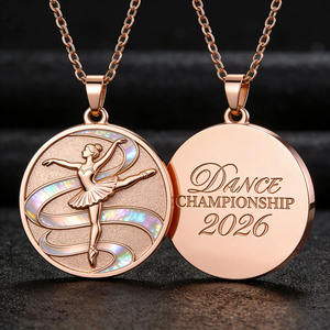 Оптовые металлические медали для танцев: индивидуальный дизайн, 3D-гравировка, золотые, из цинкового сплава, для балета и бальных танцев - Product Image 1