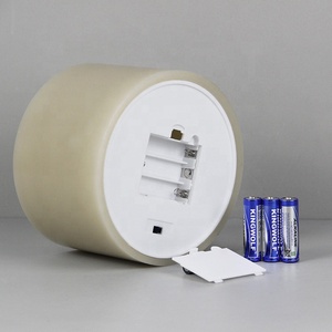 Lilin parafin ekstra besar kustom 3 sumbu baterai besar pilar LED tanpa api dengan lilin 3D nyata api - Product Image 5