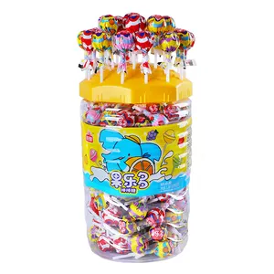 Holeywood 3D Multi-Flavor Hard Candy Fruit Power Lollipop 1.26KG Boxed Multi-Color Sweet Halal Sugar Ingredients
