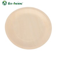 Assiettes de service jetables en bois écologiques Eco-Ancheng, modernes, résistantes au lave-vaisselle, motif personnalisé pour l'hôtellerie et la restauration