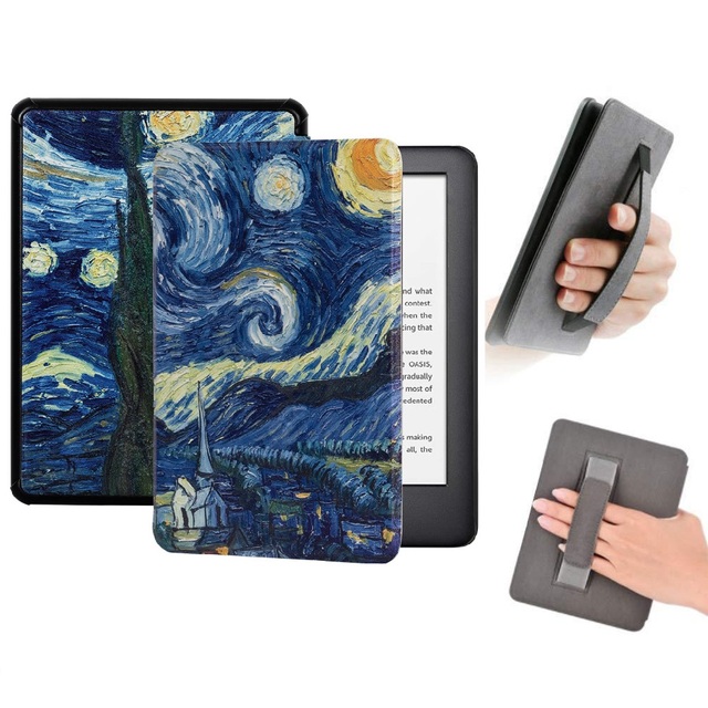 2022 New Design Amz Case Kindle Paperwhite Shockproof PU Cover With Handle Strap for Kindle Case Paperwhite 11th Gen M2L3EK