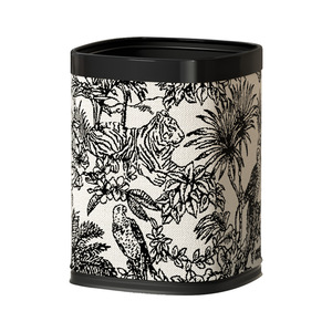 Retro Forest Style Trash Can 12L Double Layer Open Top For Home Kitchen Office Hotel - Product Image 3