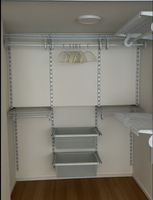 Organisateur de vêtements modulaire en métal, grande capacité, mural, écologique, durable, pour salle de bain, garage, chambre d'hôtel, armoire de cuisine