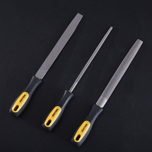 Ensemble de 3 limes professionnelles en acier, 6/8/10 pouces, en acier à haute teneur en carbone, plates, rondes et demi-rondes, pour le travail <span class=keywords><strong>des</strong></span> métaux et le meulage - Product Image 3
