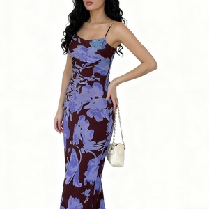 เดรสยาวพิมพ์ลายแฟชั่นสำหรับผู้หญิงแบบสายเดี่ยวเปิดหลัง คอลเลคชั่นใหม่รับซัมเมอร์ - Product Image 3