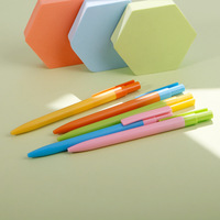 Stylo gel en plastique simple couleur bonbon pour étudiants et bureaux, stylo signature blanc, stylo publicitaire promotionnel avec impression de logo