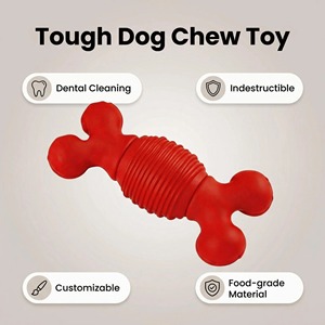 Juguete Masticable para Perros de TPR Personalizado, Resistente y con Sonido, Juguete Sonoro para Mascotas, Limpieza de Dientes, Juguetes Masticables Indestructibles para Perros Mordedores Agresivos - Product Image 4