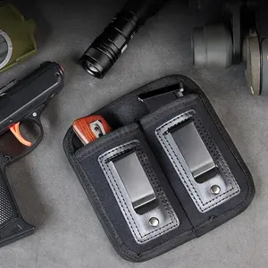 Universele dubbele magazijnhouder voor 9mm, .40, .45, .380, .357, IWB magazijnholster verborgen draagmogelijkheid voor dubbel kolvenmagazijn voor G19/<span class=keywords><strong>1911</strong></span>/<span class=keywords><strong>S</strong></span>&<span class=keywords><strong>W</strong></span> M&P - Product Image 6