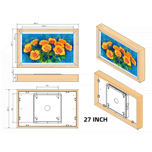 Alihh 27 Inch Thông Minh Đám Mây Ảnh Video Nft Màn Hình Hiển Thị Độ Nét Cao Xách Tay Nghệ Thuật Wifi Hiển Thị Hình Ảnh Kỹ Thuật Số Khung Bằng Gỗ - Product Image 6