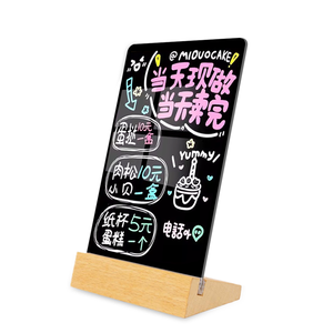 กระดานข้อความแบบพกพาขนาดเล็ก กระดานดำไม้ขนาดเล็ก ป้ายแสดงข้อความแบบลบได้ - Product Image 4
