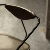 Chaise d'ordinateur de style industriel avec dossier en fer antique, chaise pivotante réglable en hauteur de style rétro pour usage domestique